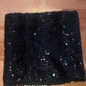 Black sequin tube top